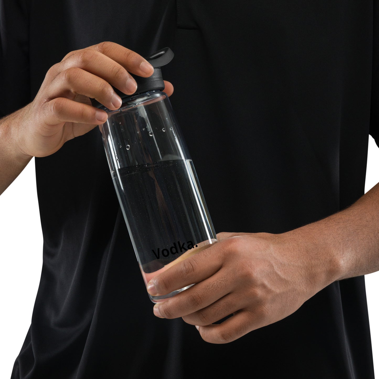 Vodka. Water bottle