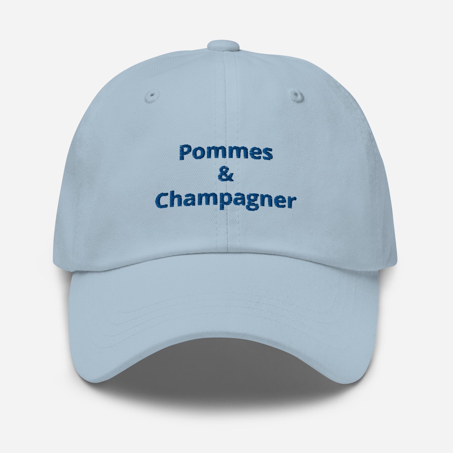 Pommes & Champagner Cap – Fries before guys. Bubbles after.