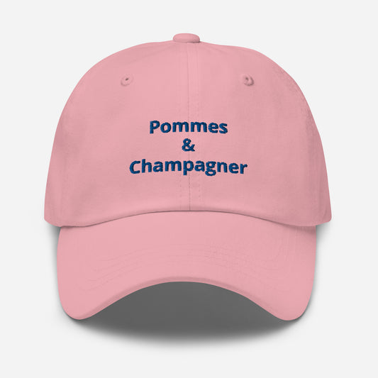 Pommes & Champagner Cap – Fries before guys. Bubbles after.