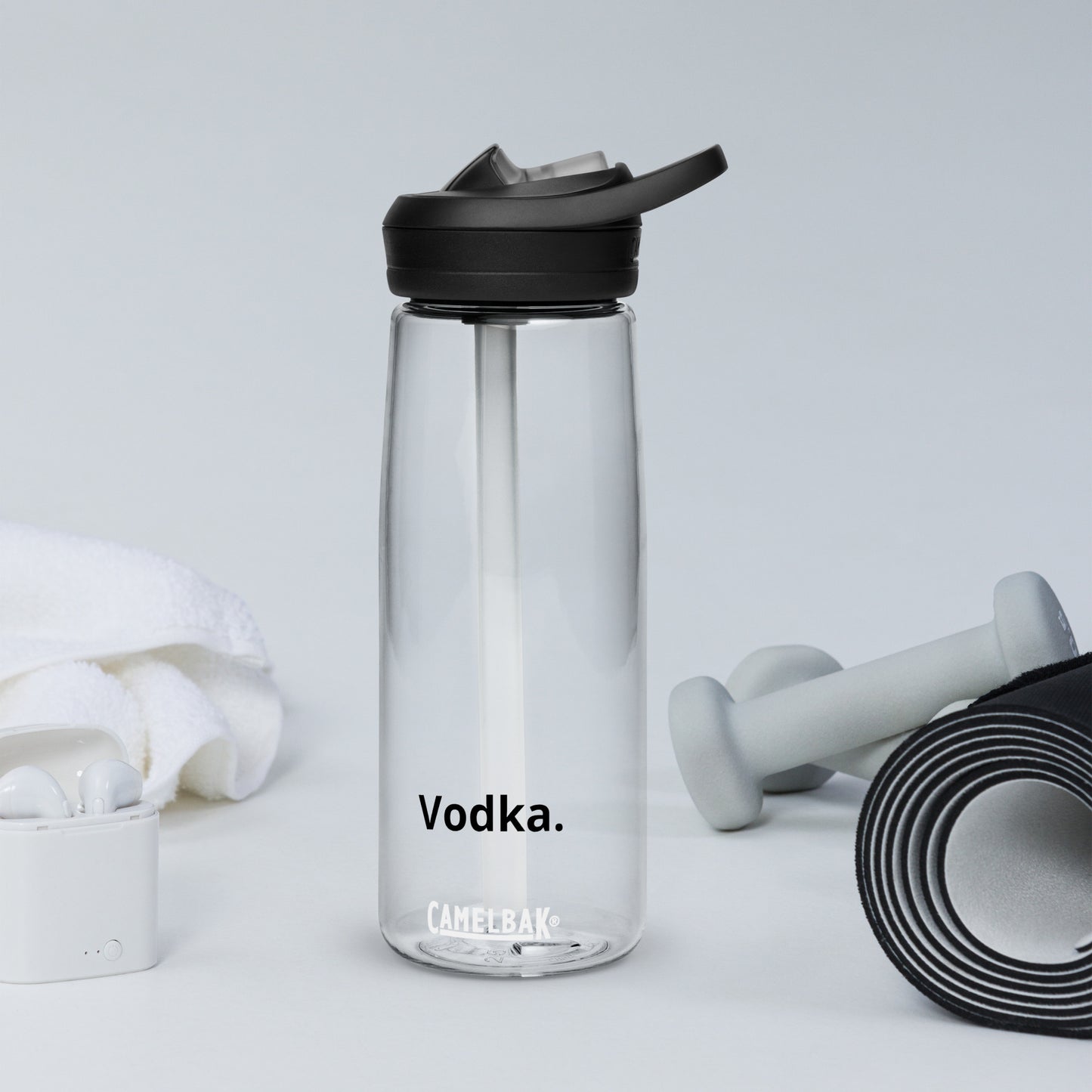 Vodka. Water bottle